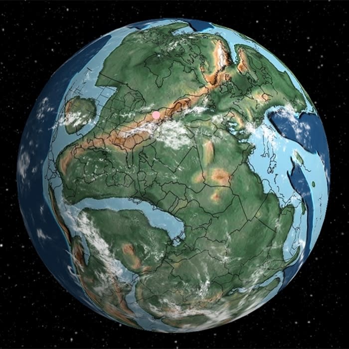 Interactive map plots your address over 750 million years of Earth's history