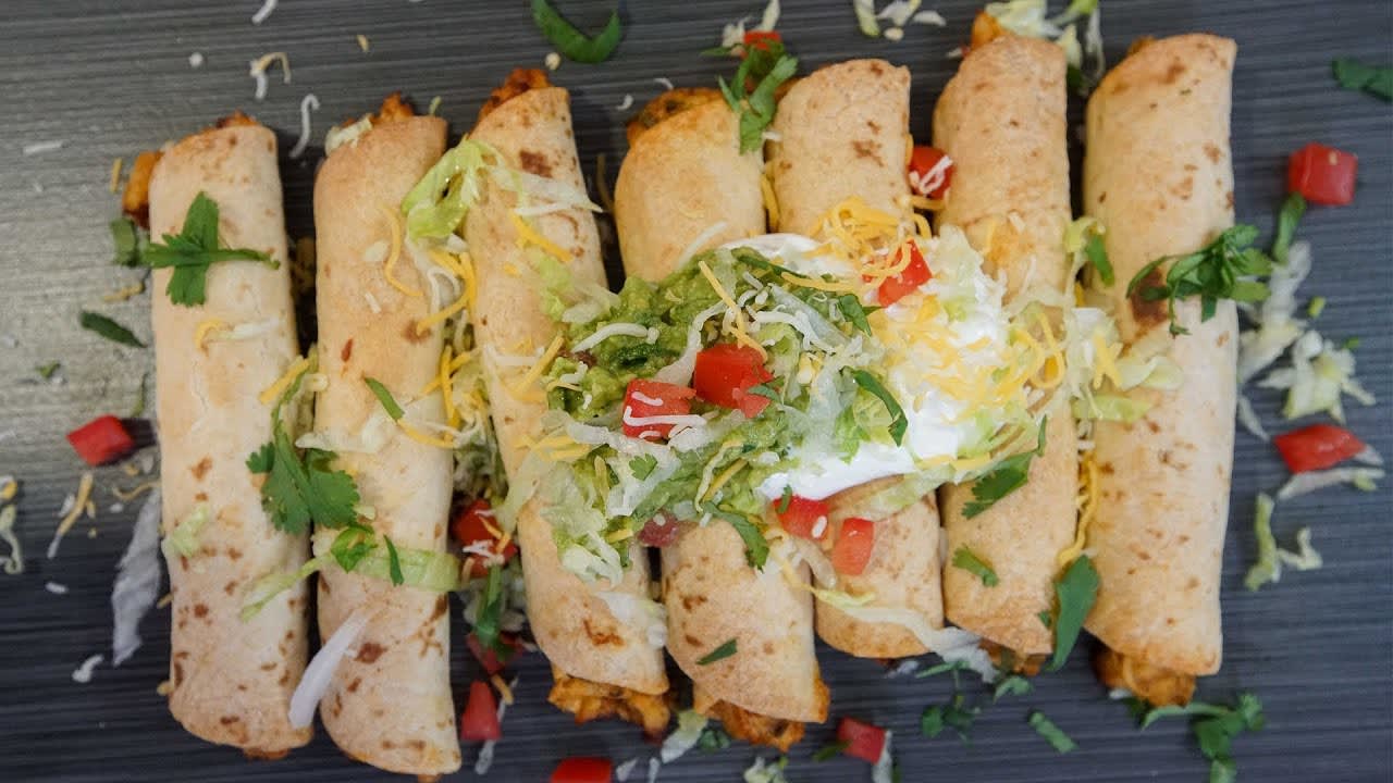 Baked Chipotle Chicken Taquitos | SAM THE COOKING GUY