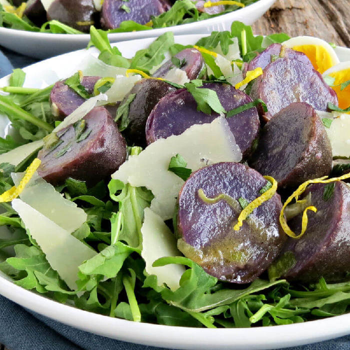 Purple Potato Salad with Lemon and Herb Vinaigrette