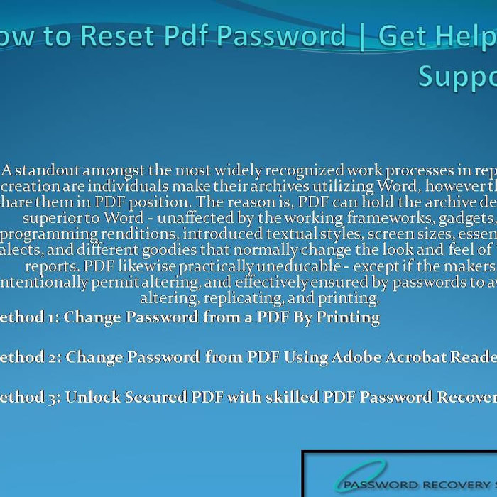 How To Reset Pdf Password 1