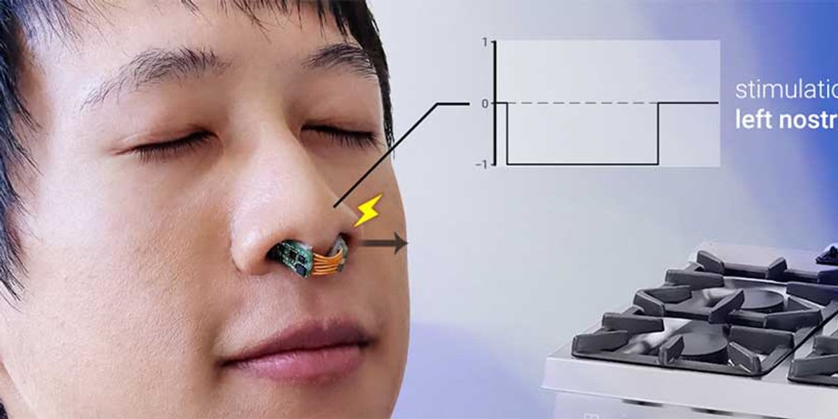 Digital Nose Stimulation Enables Smelling in Stereo