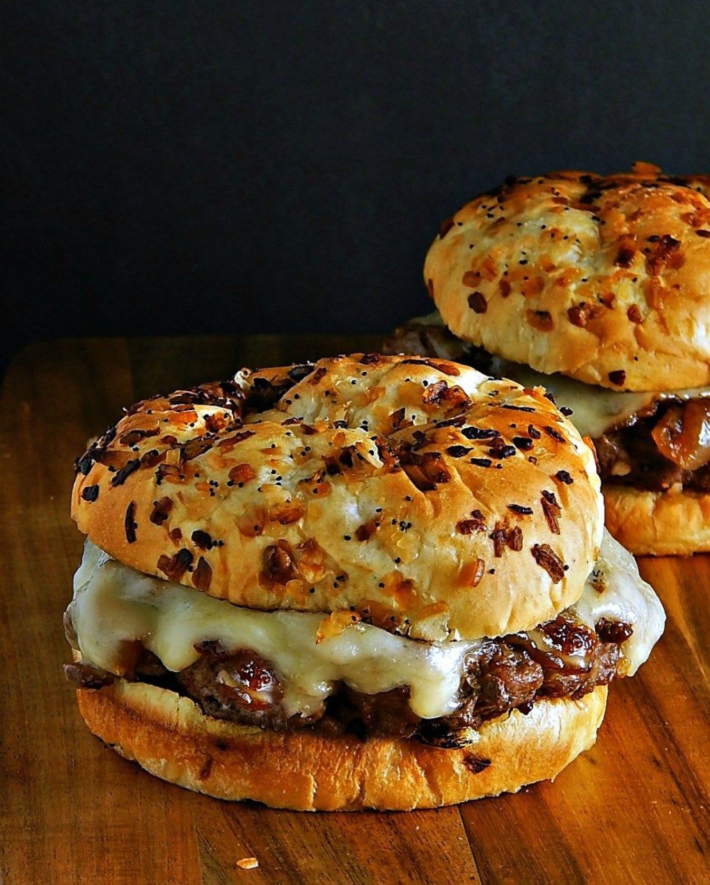 French Onion Soup Burgers - Frugal Hausfrau