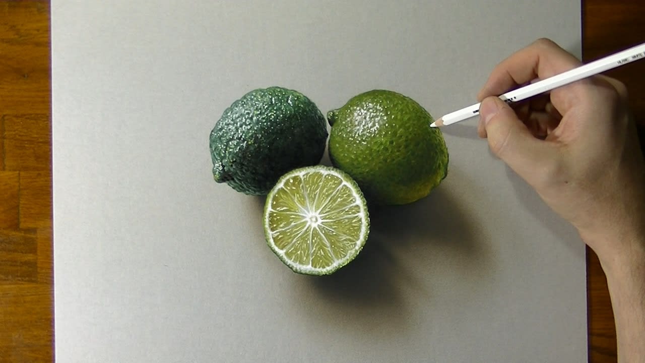 Drawing Limes 😱 CHALLENGE - more realistic than life