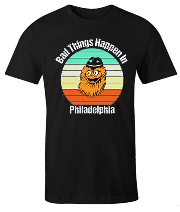 Bad Things Happen In Philadelphia Black impressive graphic T Shirt