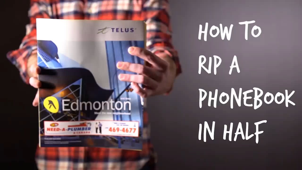 How to rip a phonebook in half with just your bare hands