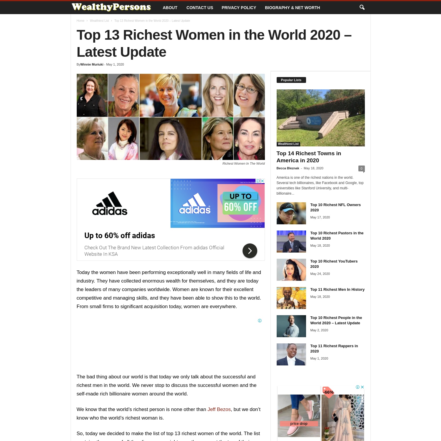 Top 10 Richest Women in the World 2020 by Net Worth