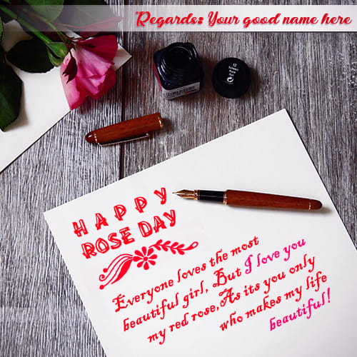 Rose Day 2019 Greeting With Name