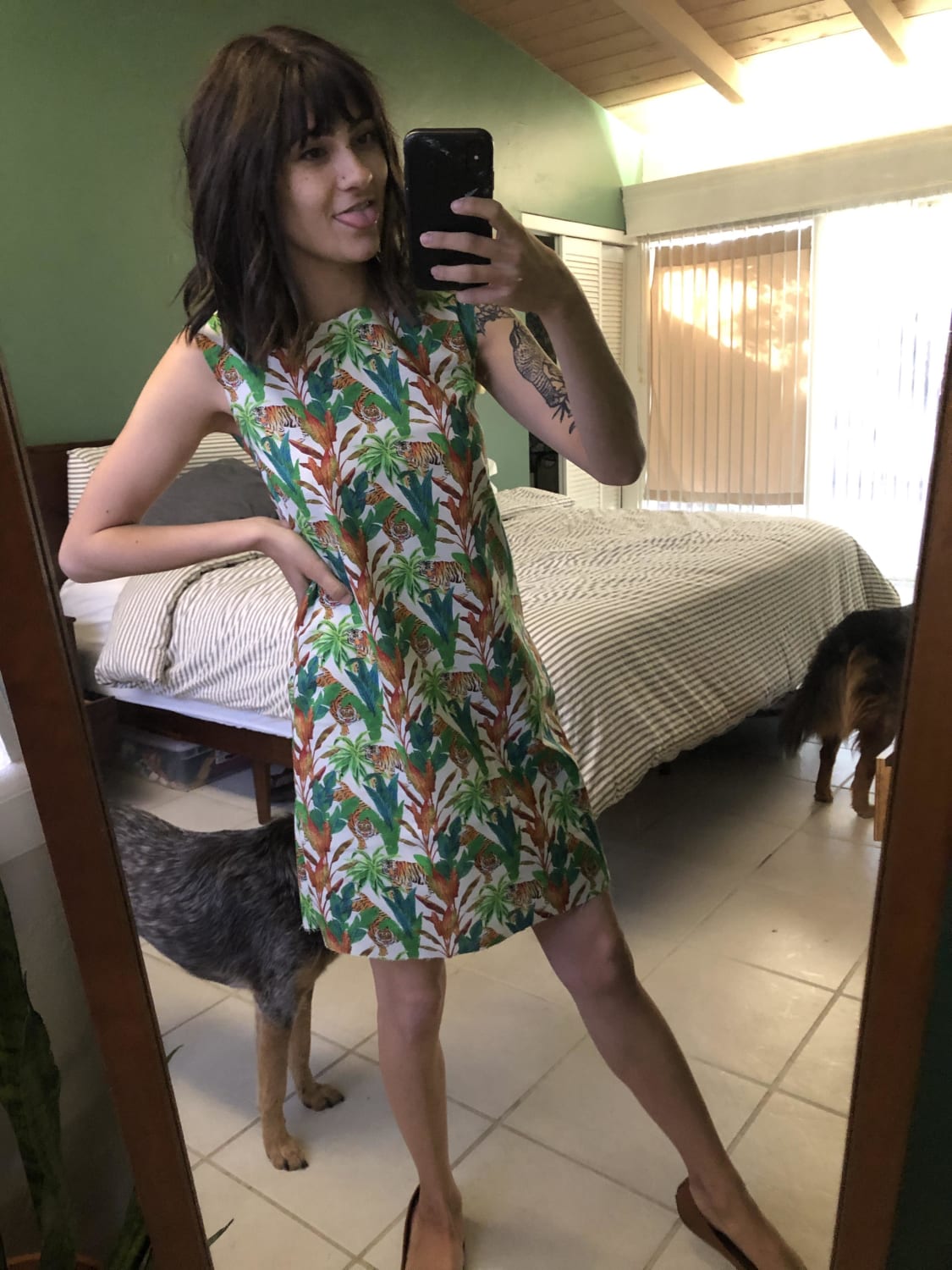 Self-drafted simple shift dress- my first dress ever!