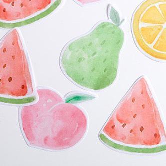Kawaii Sticky Notes Memo - colorful fruits