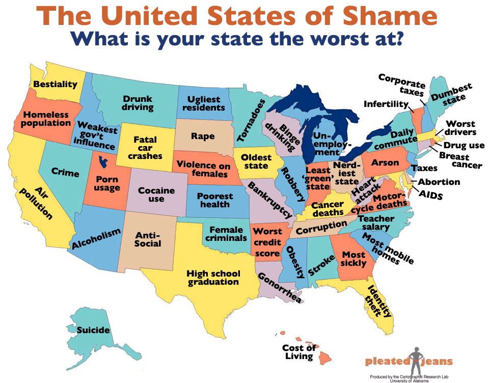 What Every State In The U.S. Is Best (And Worst) At