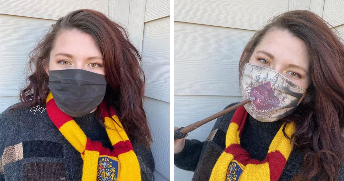 This Magical 'Harry Potter' Mask Turns Into the Marauder's Map When You Breathe Into It
