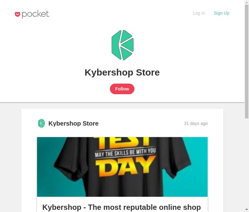 Kybershop Store on Pocket