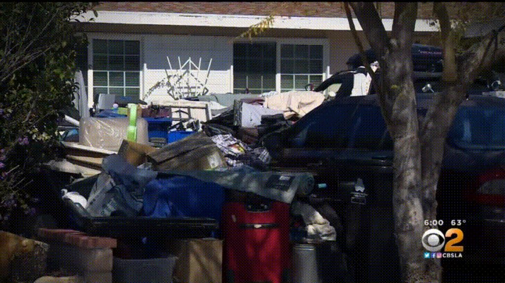In Los Angeles, a man is using his mother's property as a landfill business. For a price, people can pay him to dump their garbage.