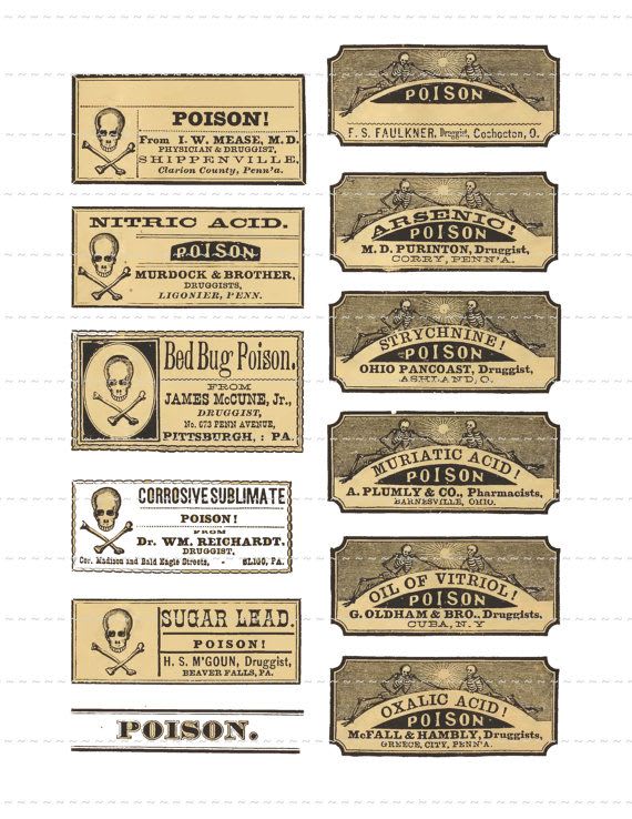 Digital Download Collage Sheet Vintage 1800's Pharmacy - Etsy