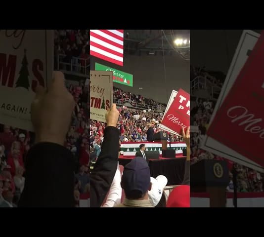 Build The Wall Chant - Trump Rally on November 26th, 2018 in Biloxi, Mississippi