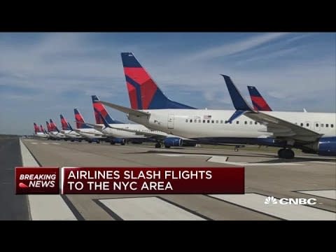 Airlines slash flights to the New York City area