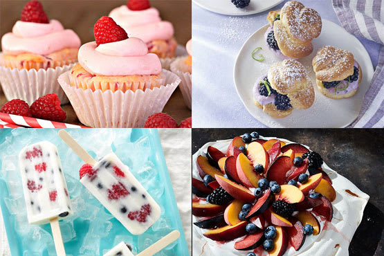 Recipes with fruits . Best summer desserts.