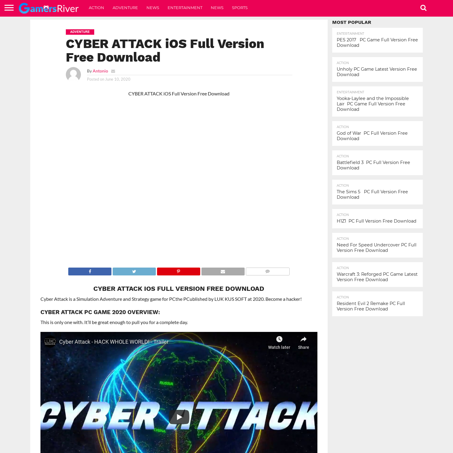 CYBER ATTACK iOS Full Version Free Download