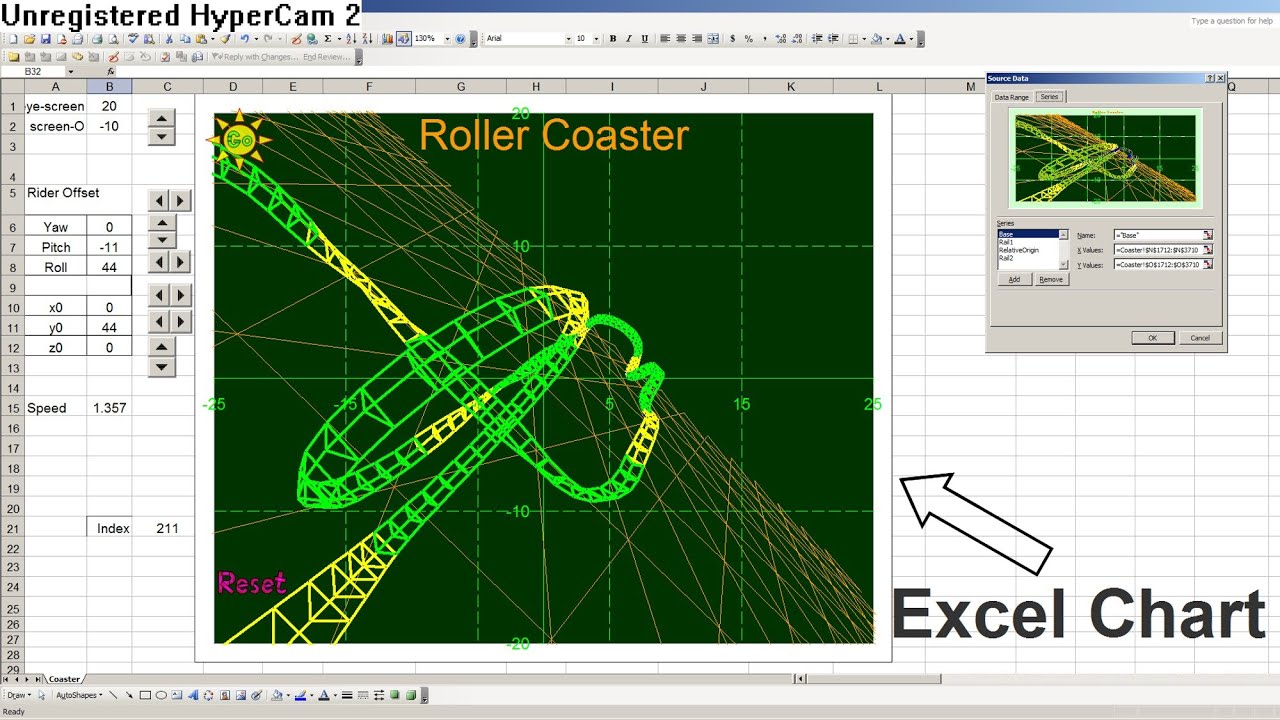 Dude figures out how to program a roller coaster in Excel spreadsheets