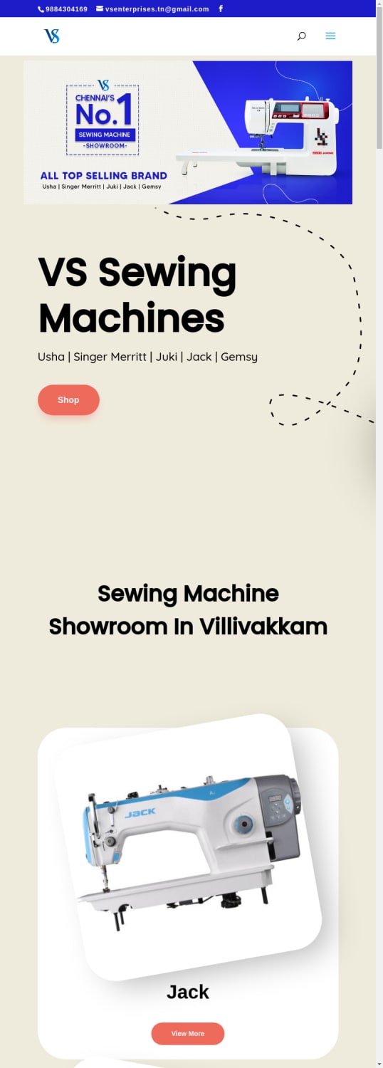 Sewing Machine Showroom in Villivakkam