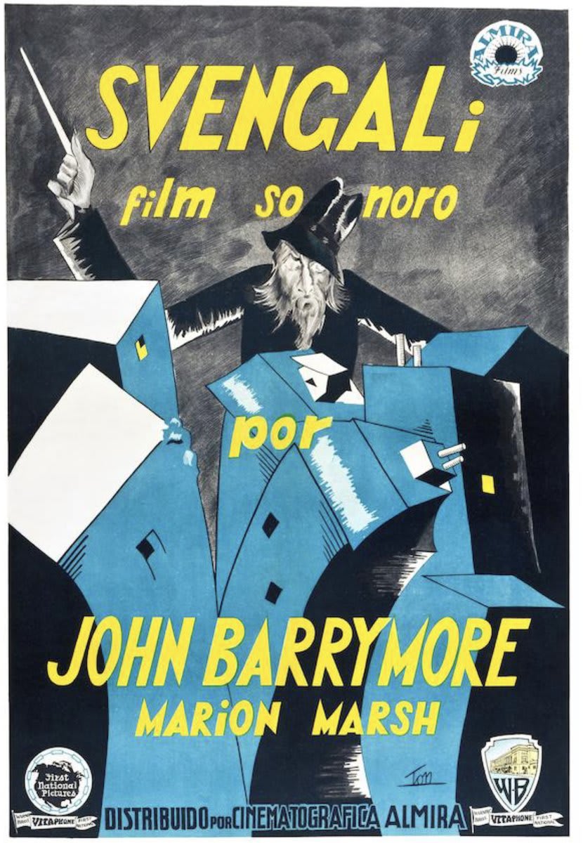 John Barrymore in SVENGALI - Released on this day in 1931 - Spanish release poster