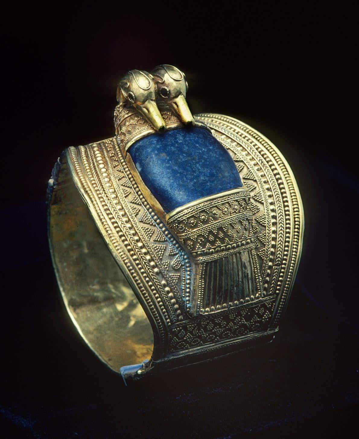 One of two bracelets that belonged to King Ramesses II, who reigned circa 1279-1213 BCE under the 19th Dynasty, Pharaonic Egypt