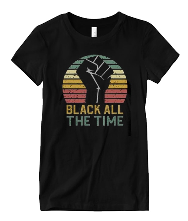Black All the Time Vintage Matching T Shirt