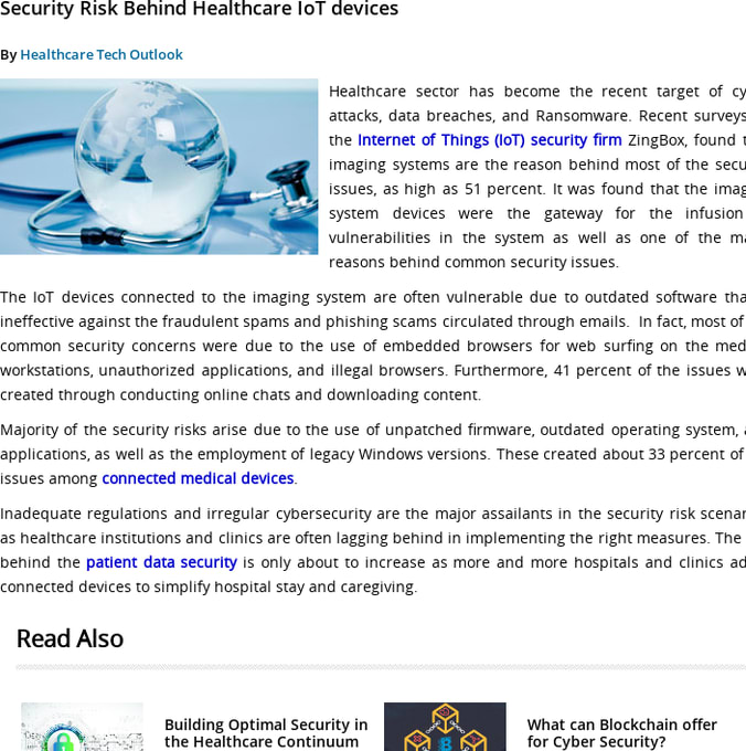 Security Risk Behind Healthcare IoT Devices