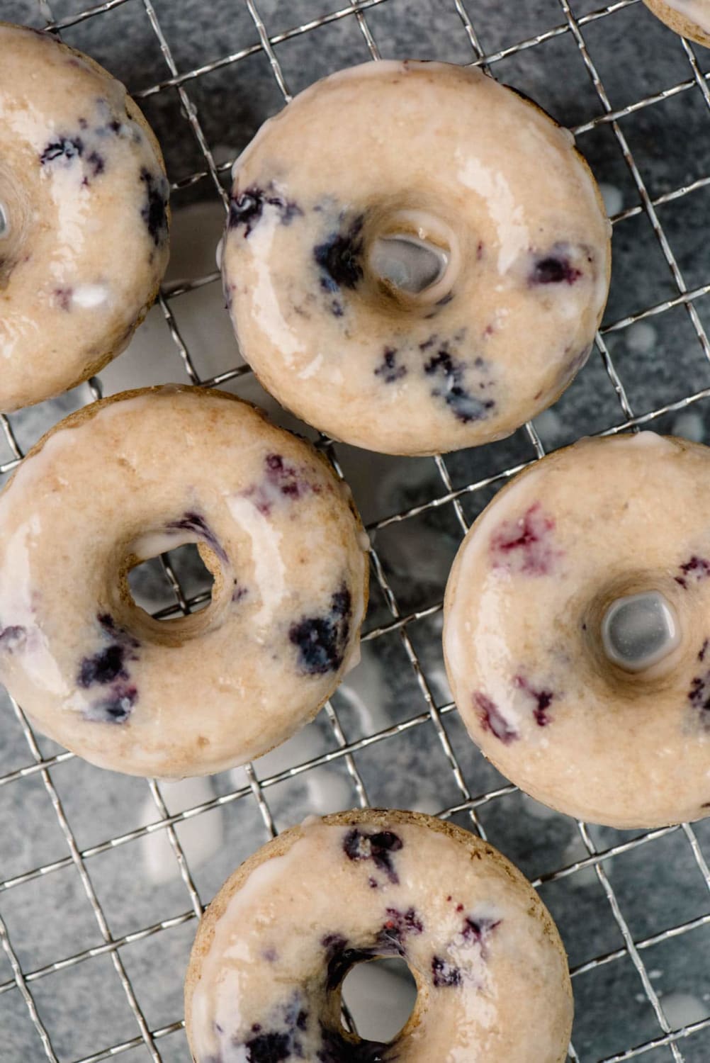 Baked Donuts with Blueberries