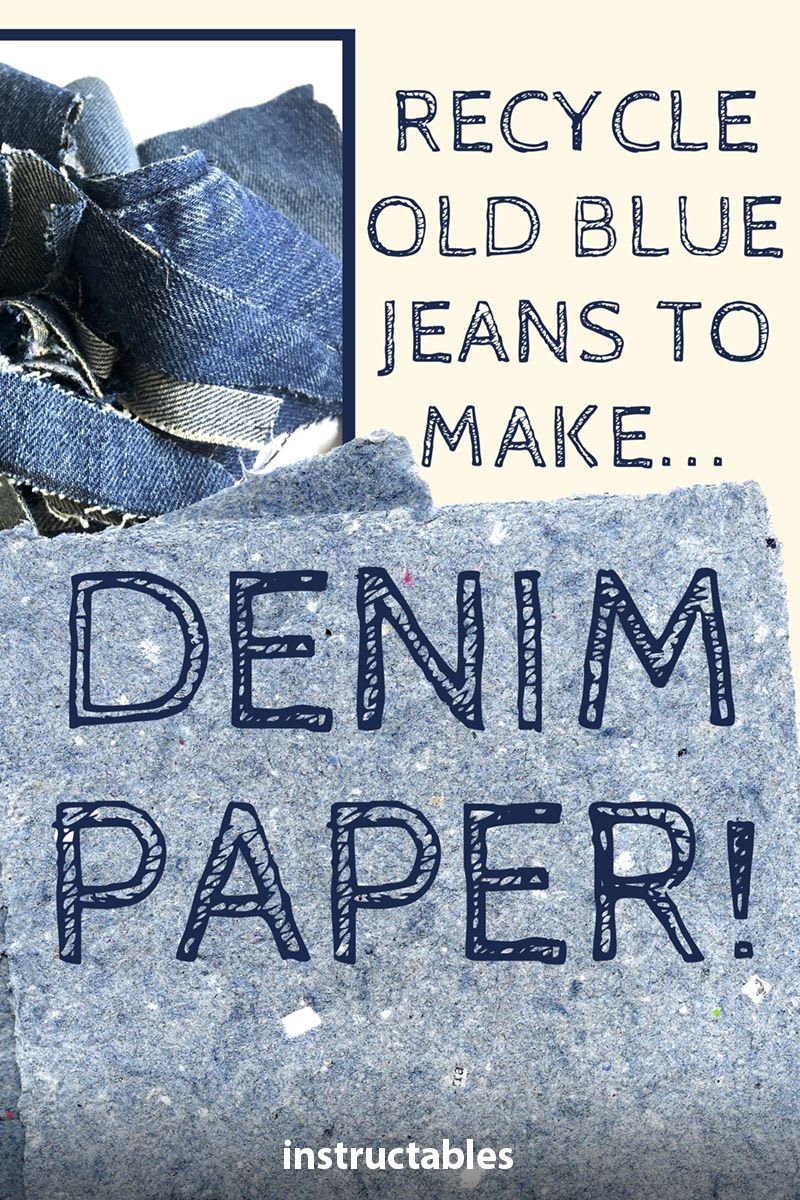 True-Blue Recycled Paper From Old Jeans
