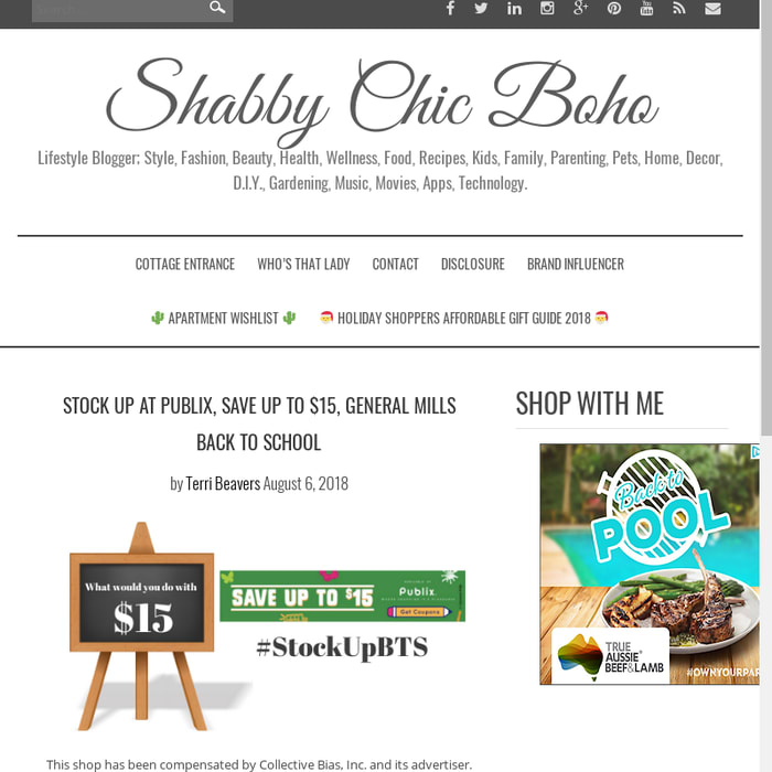 Stock Up at Publix, save up to $15, General Mills Back to School – Shabby Chic Boho