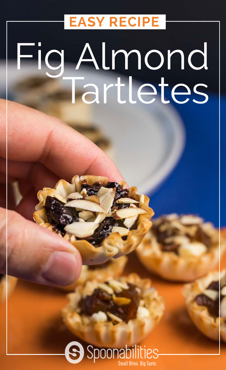 Fig Almond Tartlets Appetizer Recipe. Super easy party bites
