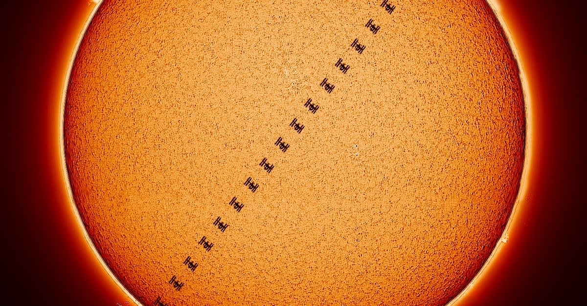 Photographer Captures Incredible Image of ISS Transiting the Sun During First Solar Photoshoot