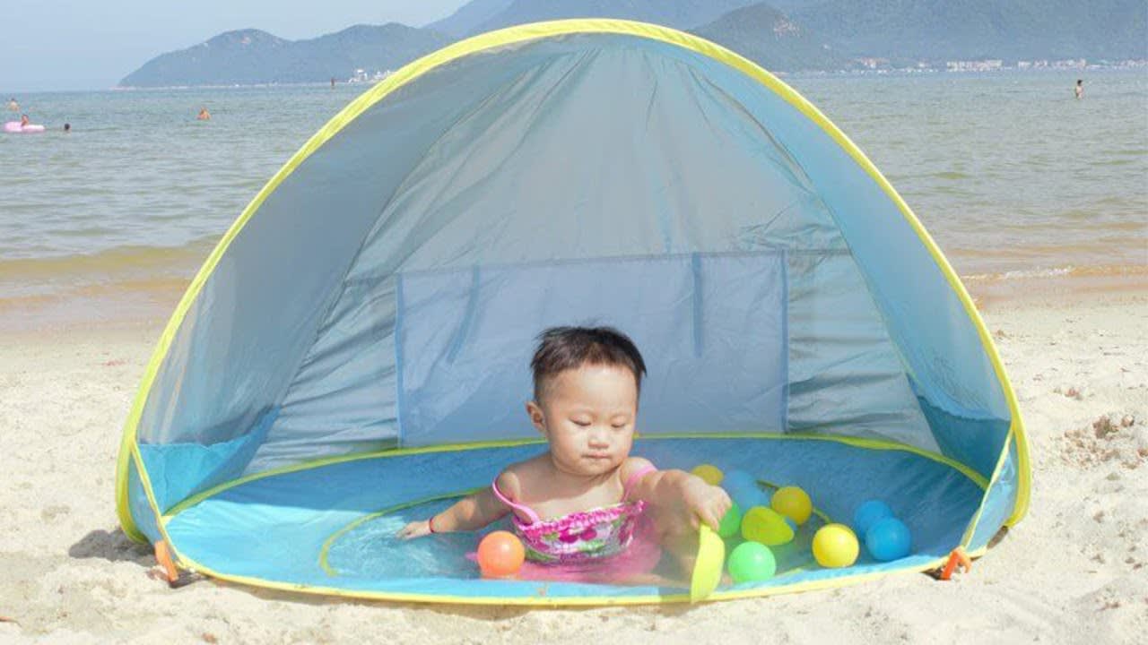 Baby Beach Tent Pop Up ! How to Fold Baby Beach Tent ?