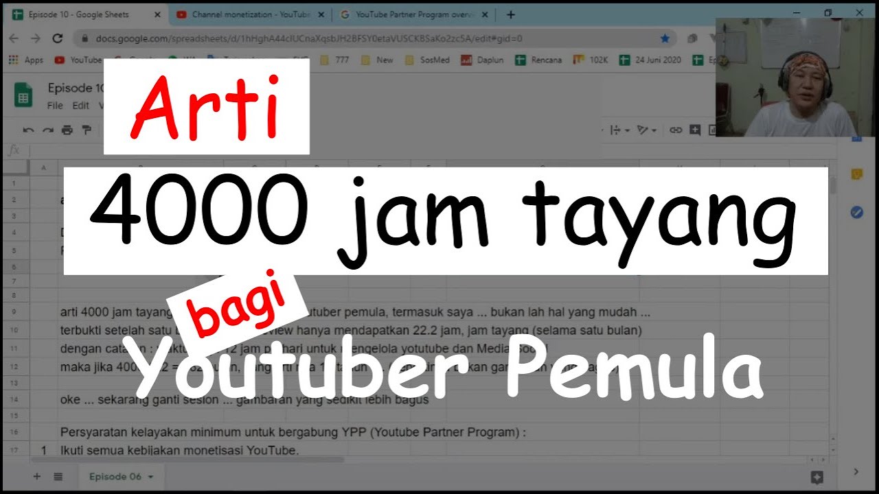 arti 4000 jam tayang bagi youtuber pemula [Episode : 10]