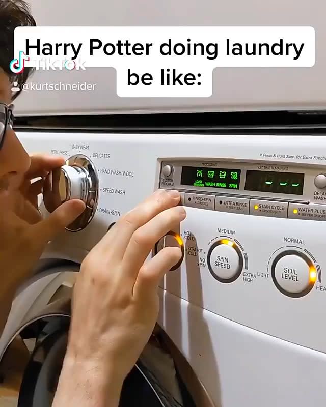 Harry Potter theme on the washing machine