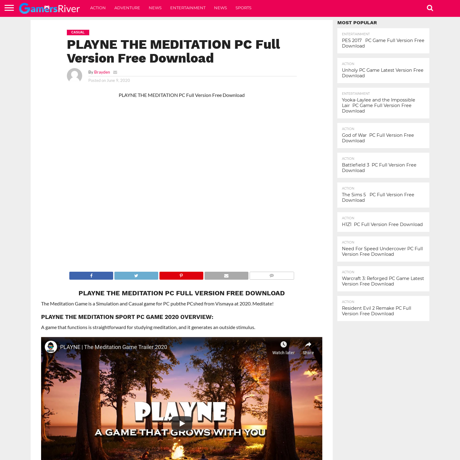 PLAYNE THE MEDITATION PC Full Version Free Download