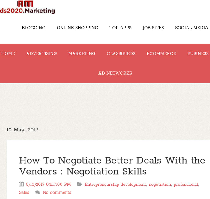 How To Negotiate Better Deals With the Vendors : Negotiation Skills