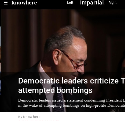 Democratic leaders criticize Trump after attempted bombings
