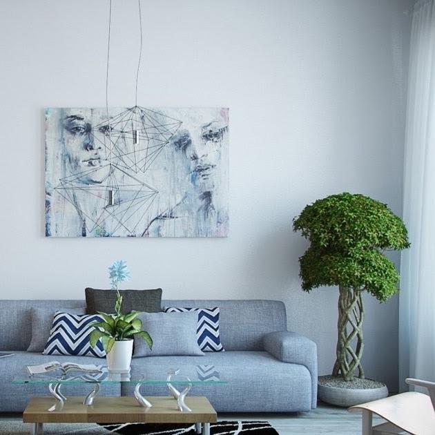 contemporary living room art