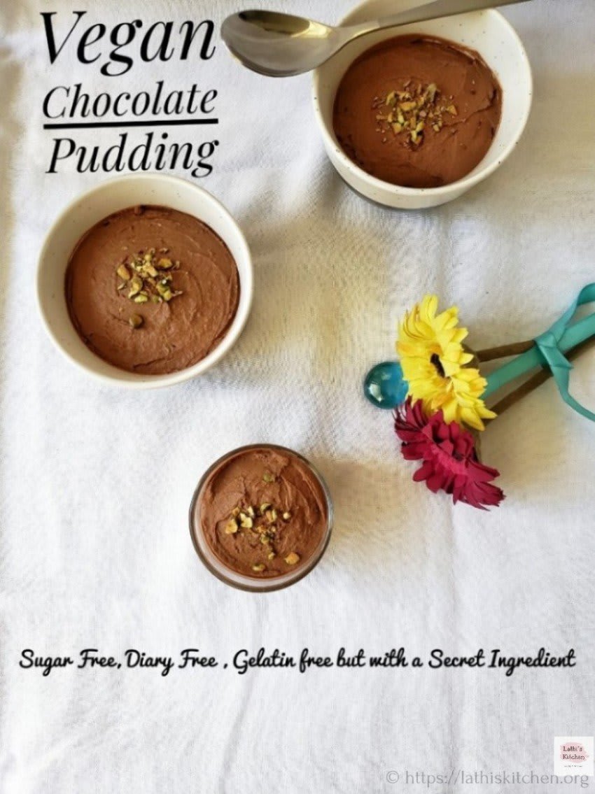 Vegan Chocolate Pudding - Sugar & Gelatin Free