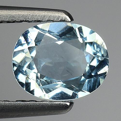 Aquamarine gemstone oval faceted 0.60 caratsmm