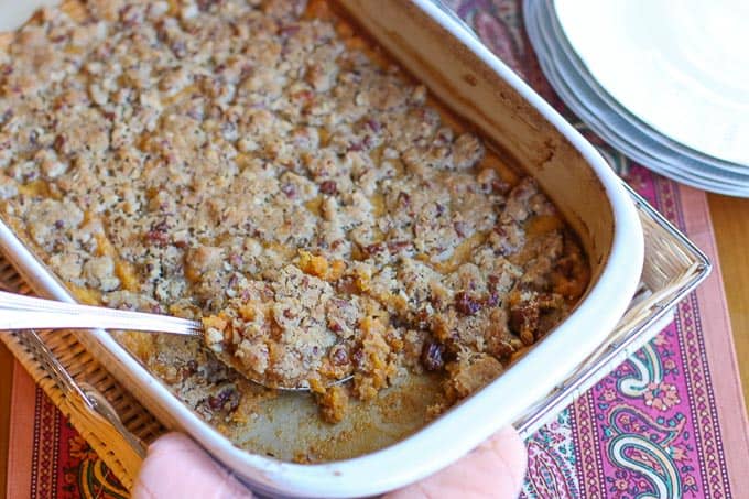Southern Sweet Potato Casserole with Pecans