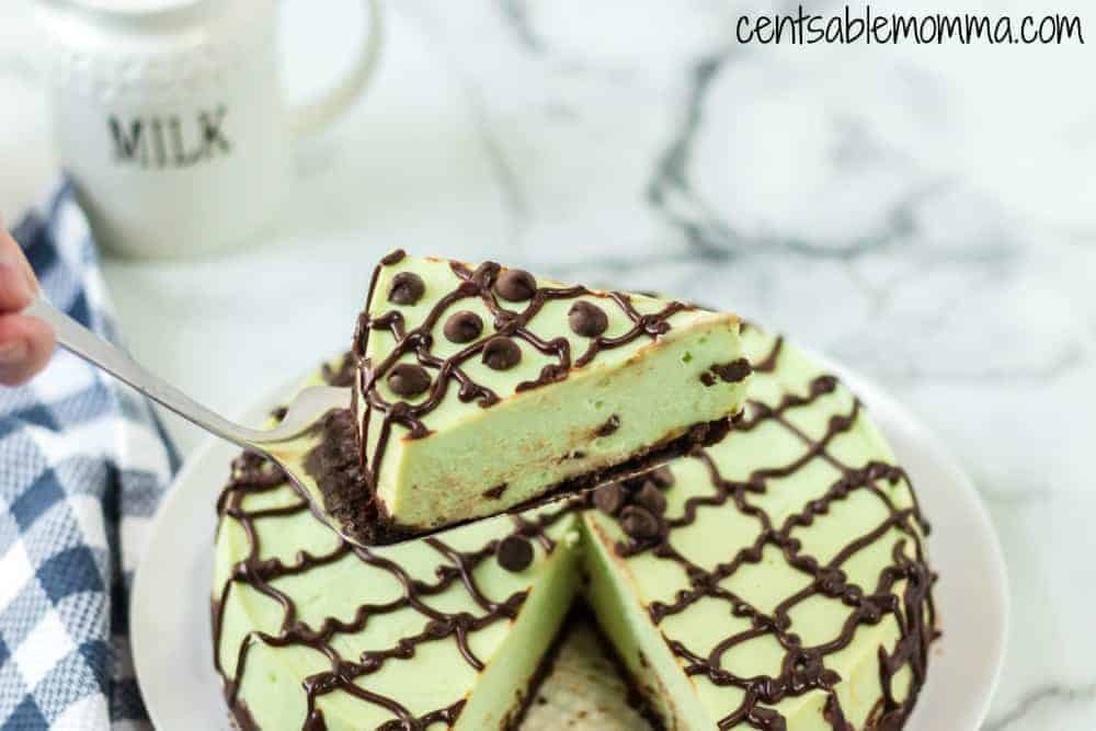 Instant Pot Mint Chocolate Chip Cheesecake with Chocolate Ganache Recipe