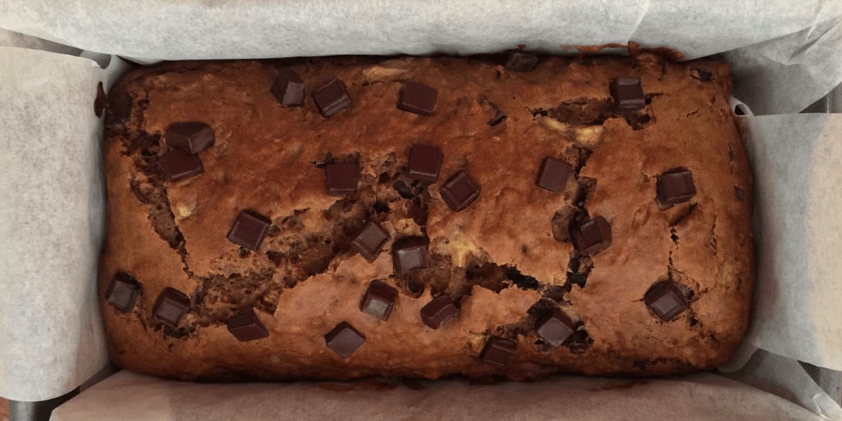Delicious Healthy Chocolate Chip Banana Bread - The Blessed Mama of 4