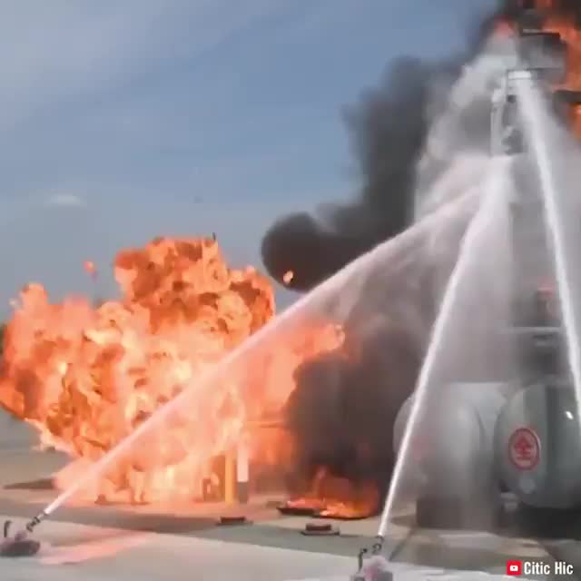 Robotic firefighters can withstand explosions while putting out fires