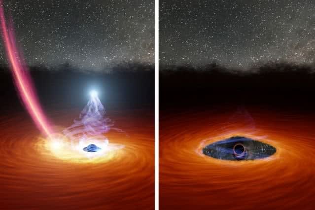 Mysterious force destroys monster black hole's ring of plasma