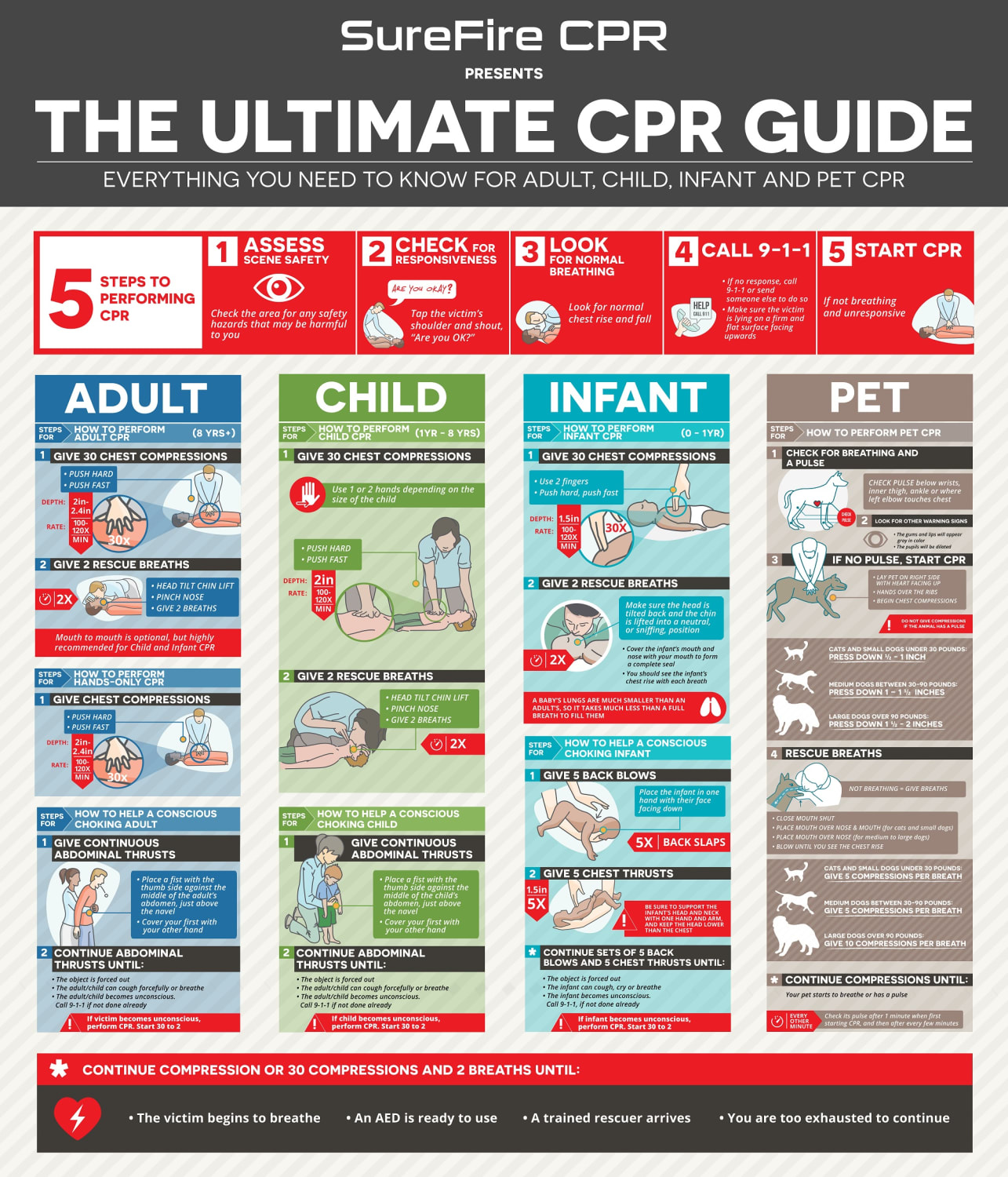 Guide: CPR for Adults, Children, Infants & Pets