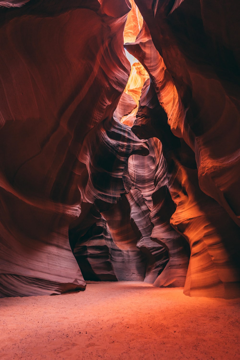 Very rare sight of an empty Antelope Canyon I had the pleasure of capturing. Right space at the right time. Page AZ, USA.