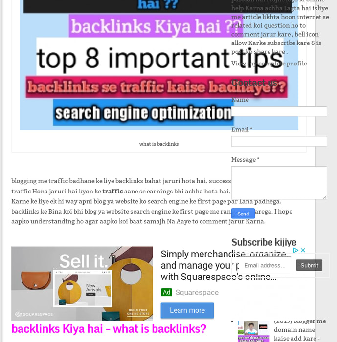 SEO backlink Kiya hai top 8 important tips - complete details in Hindi